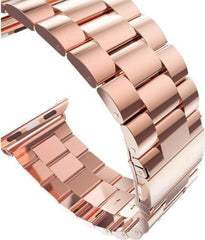 YONO Luxe Metalen Schakel Band geschikt voor Apple Watch - 42 / 44 / 45 / 49 mm - RVS Stalen iWatch Armband - Roze