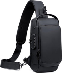 YONO Crossbody Tas - Sling Bag - Waterafstotende Schoudertas - Anti Diefstal Rugzak - Heren en Dames - Zwart