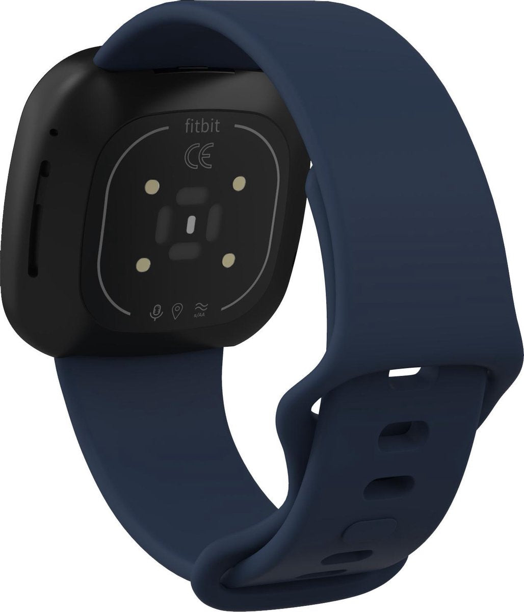 YONO Bandje geschikt voor Fitbit Versa 4 / 3 / Sense – Siliconen – Donkerblauw – Large