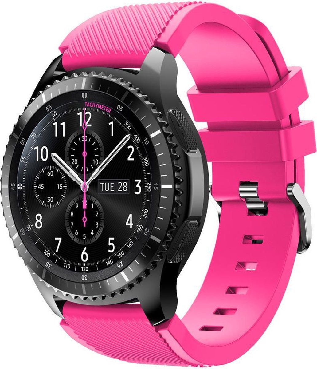 YONO Classic Bandje 22mm - Horlogebandje geschikt voor Samsung Galaxy Watch 46mm / 3 (45mm) / Gear s3 - Polar Vantage M2 / Grit X - Huawei Watch GT 3 (pro) / 2 - Amazfit GTR - Roze