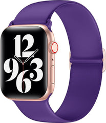YONO Siliconen Stretch Bandje geschikt voor Apple Watch - 38 mm - 40 - 41 - Paars