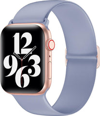 YONO Siliconen Stretch Bandje geschikt voor Apple Watch - 42 / 44 / 45 / 49 mm - Blauw