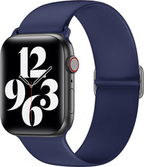 YONO Siliconen Stretch Bandje geschikt voor Apple Watch - 38 mm - 40 - 41 - Donkerblauw