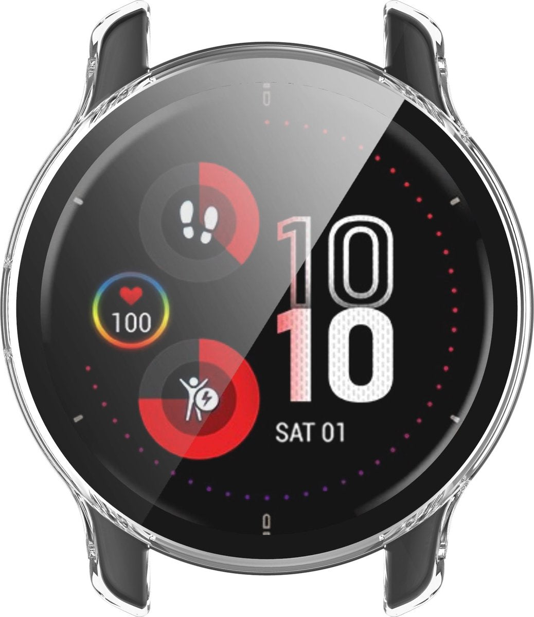 YONO Case geschikt voor Garmin Venu 2 Plus - Screen Protector Hoesje - Full Cover Bumper - Transparant