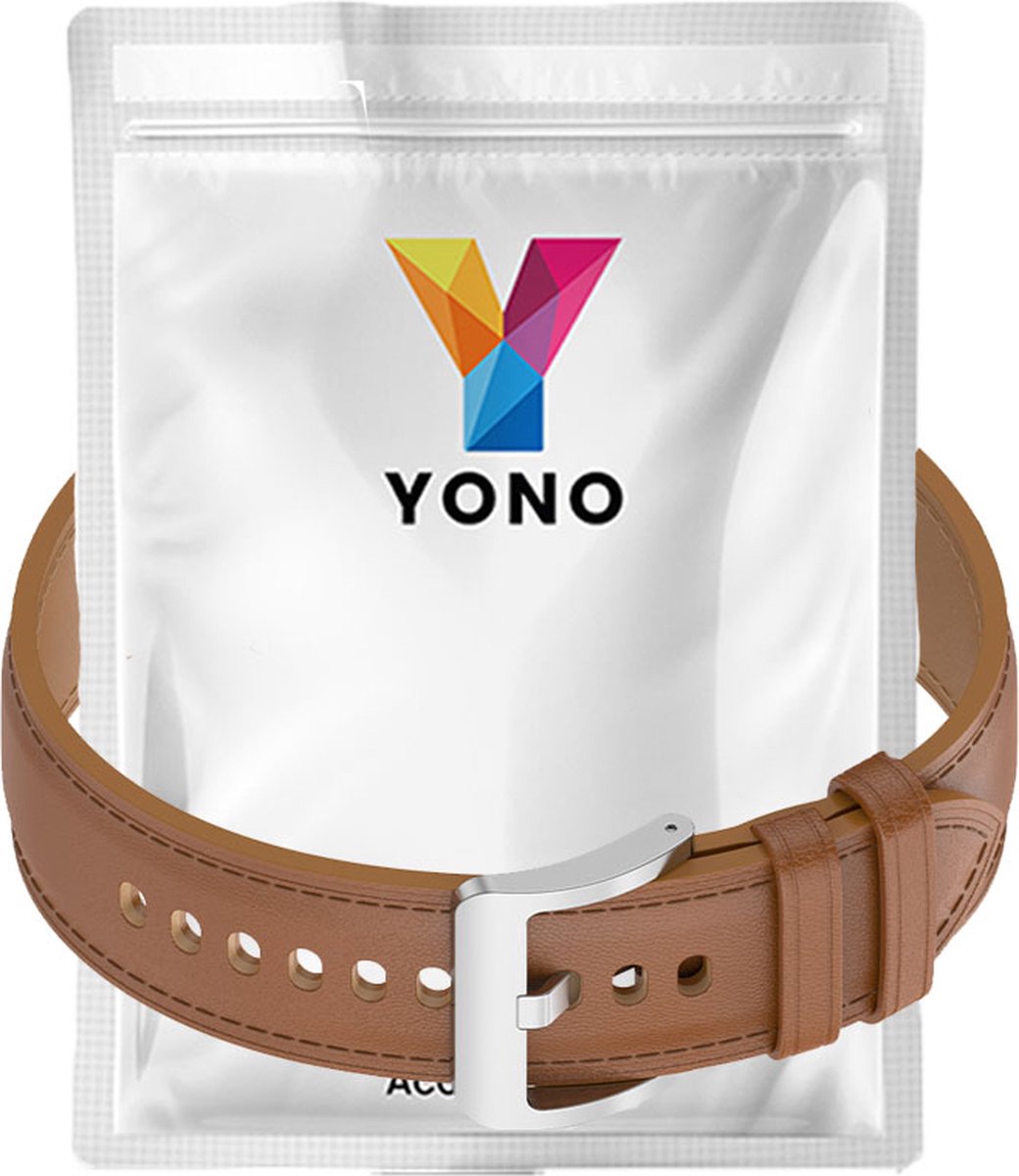 YONO Leer Bandje Cali geschikt voor Apple Watch 42 / 44 / 45 / 49 mm - Luxe Lederen Vervangende iWatch Series 8/7/SE/6/5/4/3 Armband Strap - Lichtbruin