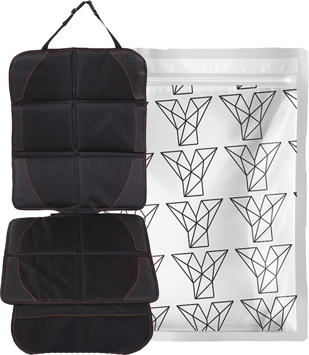 YONO Autostoel Beschermer met Organizer - Hoes Bekleding Isofix Compatibel - Auto Accessoiers - Rugleuning Bescherming - Zwart