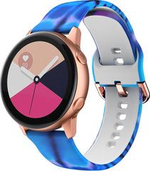 YONO Siliconen Special Bandje 20mm - Horlogebandje geschikt voor Samsung Galaxy Watch 7 / 6 / 5 / Pro / 4 / 3 / Active 2 - Polar Ignite / Unite – Huawei - Space