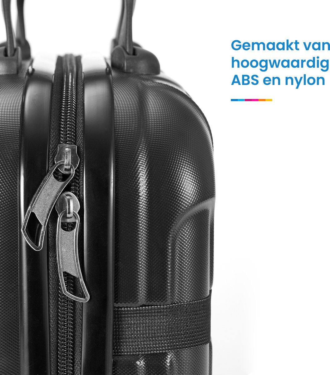 YONO Beautycase Koffer - Luxe Make-up Tas - Handbagage Hard Shell - Zwart