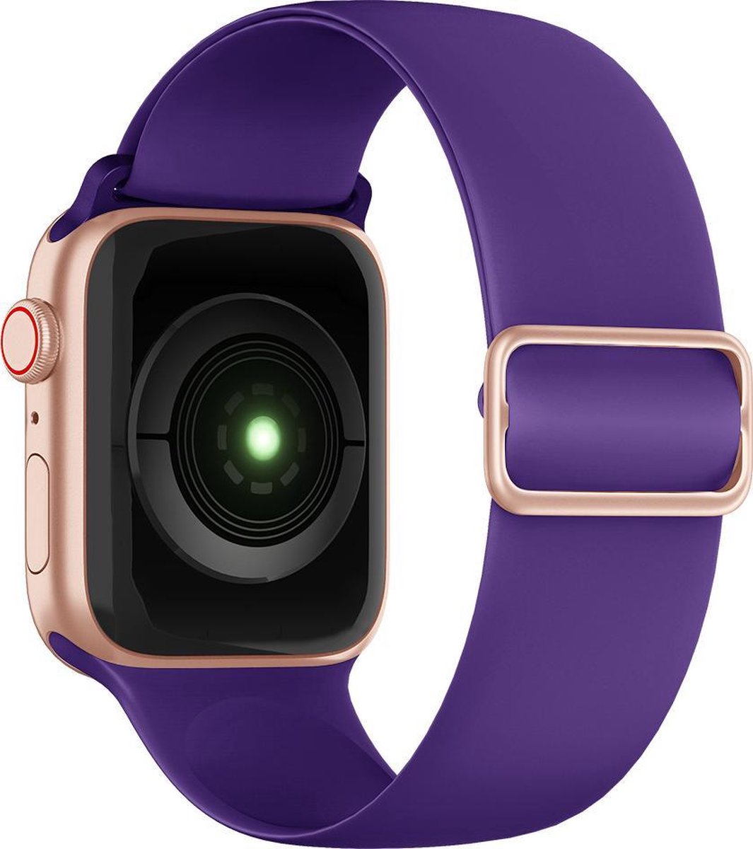 YONO Siliconen Stretch Bandje geschikt voor Apple Watch - 42 / 44 / 45 / 49 mm - Paars