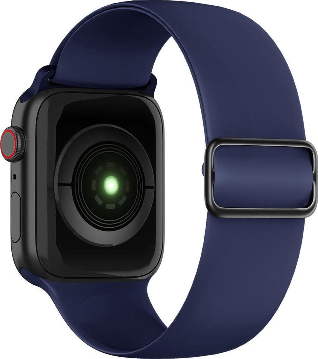 YONO Siliconen Stretch Bandje geschikt voor Apple Watch - 38 mm - 40 - 41 - Donkerblauw