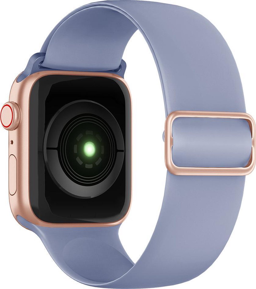 YONO Siliconen Stretch Bandje geschikt voor Apple Watch - 42 / 44 / 45 / 49 mm - Blauw