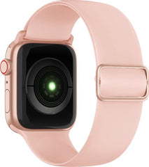 YONO Siliconen Stretch Bandje geschikt voor Apple Watch - 42 / 44 / 45 / 49 mm - Roze