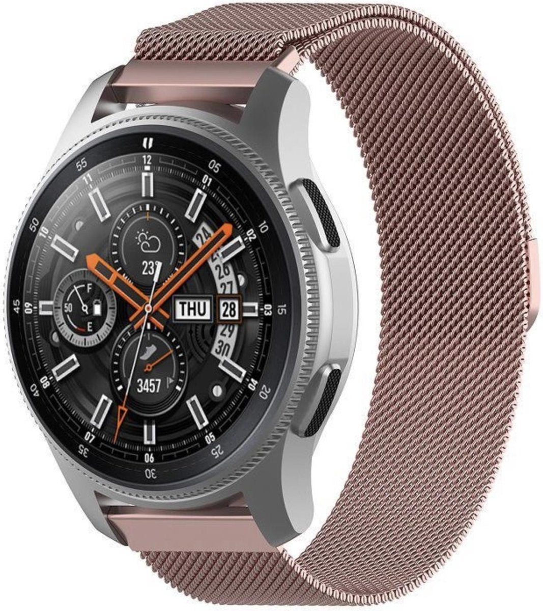 YONO Milanees Bandje 22mm - Horlogebandje geschikt voor Samsung Galaxy Watch 46mm / 3 (45mm) / Gear s3 - Polar Vantage M2 / Grit X - Huawei Watch GT 3 (pro) / 2 - Amazfit GTR - Roze