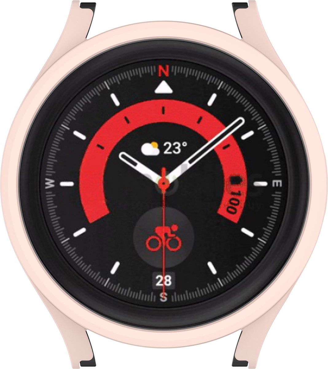YONO Bumper geschikt voor Galaxy Watch 5 Pro (45 mm) - Hoesje - Case - Lichtroze