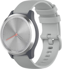 YONO Siliconen Sport Bandje 20mm - Horlogebandje geschikt voor Samsung Galaxy Watch 7 / 6 / 5 / Pro / 4 / 3 / Active 2 - Garmin Approach / Forerunner / Venu 2 Plus / SQ / Vivomove - Polar Ignite / Unite – Huawei - Grijs