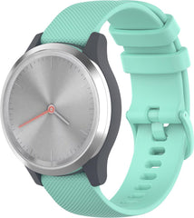 YONO Siliconen Sport Bandje 18mm - Horlogebandje geschikt voor Garmin Vivoactive 4S - Venu 2S - Vivomove 3S - Turquoise