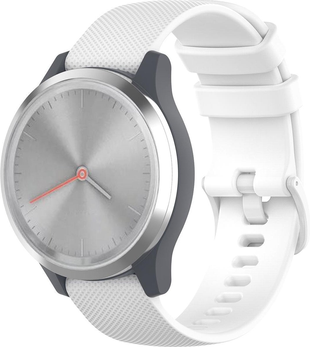 YONO Siliconen Sport Bandje 18mm - Horlogebandje geschikt voor Garmin Vivoactive 4S - Venu 2S - Vivomove 3S - Wit