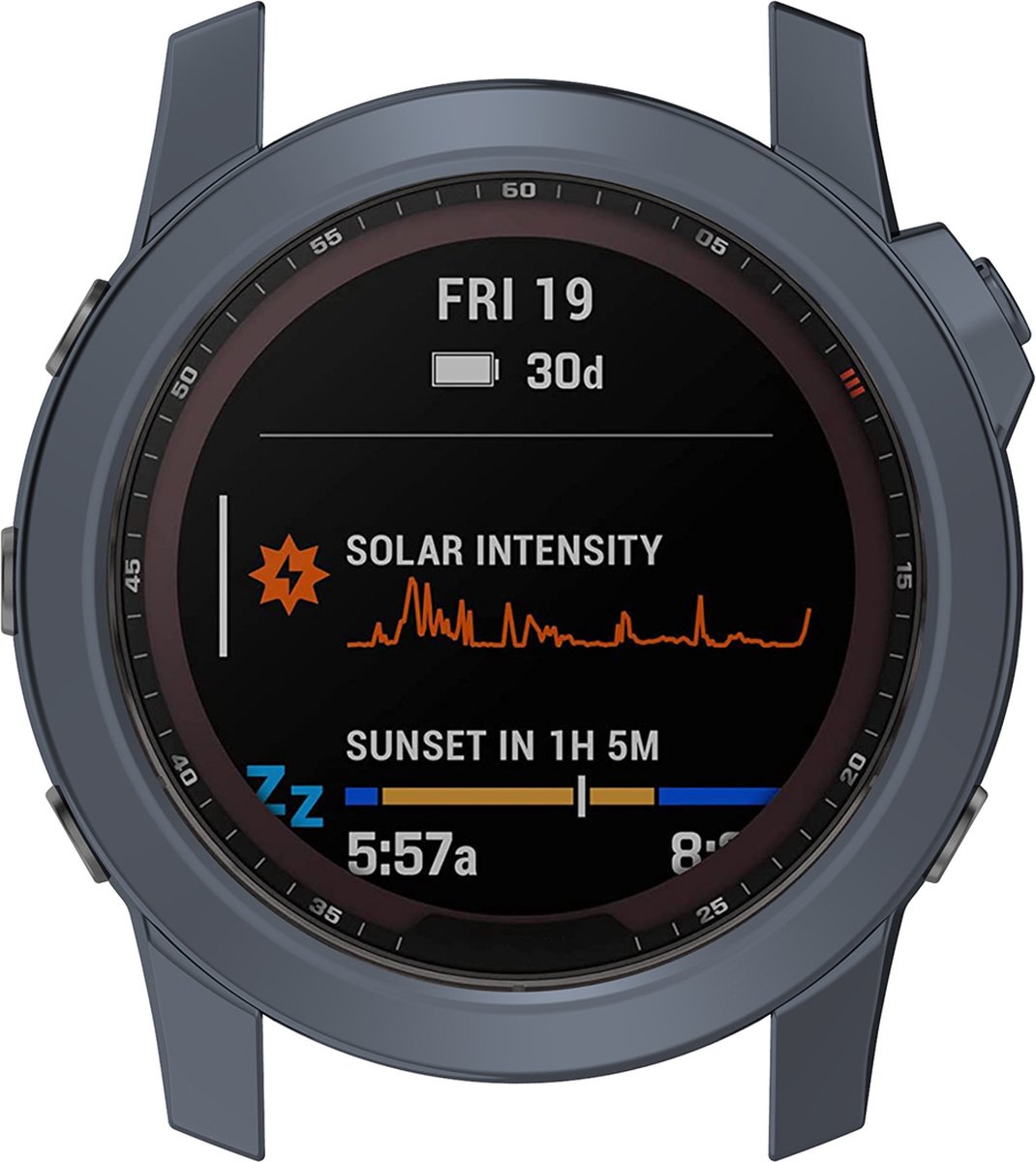 YONO Bumper geschikt voor Garmin Fenix 7S - Siliconen Hoesje - Bescherming Case - Donkergrijs