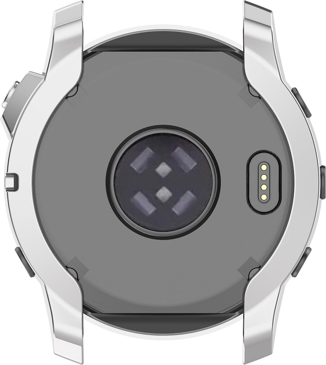 YONO Bumper geschikt voor Garmin Fenix 7S - Siliconen Hoesje - Bescherming Case - Zilver
