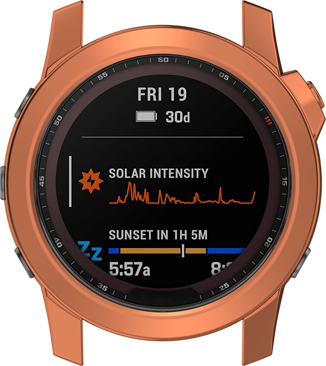 YONO Bumper geschikt voor Garmin Fenix 7S - Siliconen Hoesje - Bescherming Case - Rose Gold