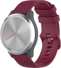 YONO Siliconen Sport Bandje 20mm - Horlogebandje geschikt voor Samsung Galaxy Watch 7 / 6 / 5 / Pro / 4 / 3 / Active 2 - Garmin Approach / Forerunner / Venu 2 Plus / SQ / Vivomove - Polar Ignite / Unite – Huawei - Paars