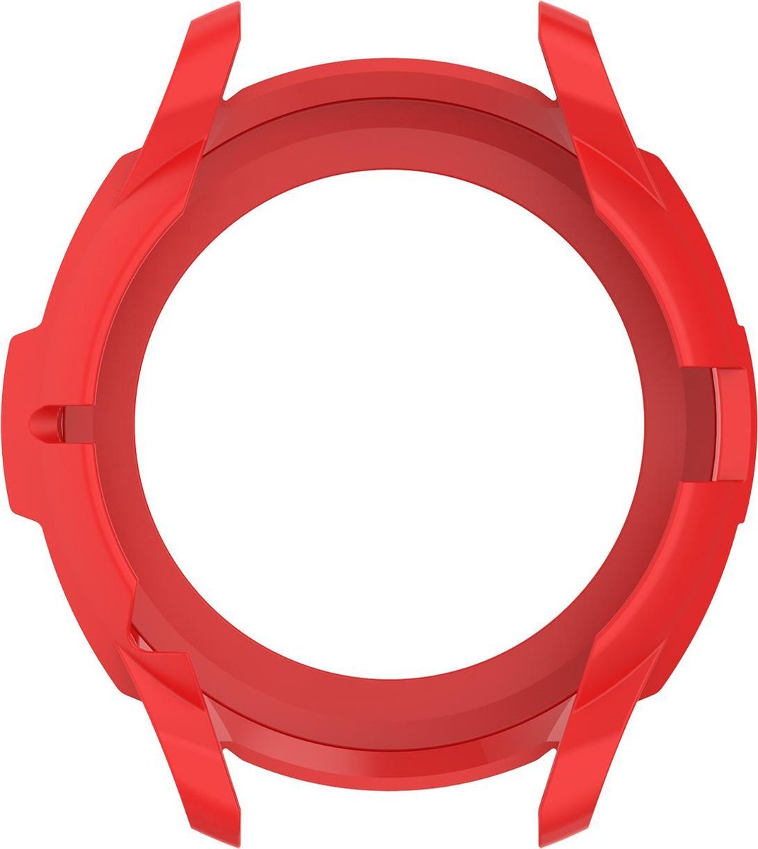 YONO Armor Bumper geschikt voor Samsung Galaxy Watch 4 42mm - Siliconen Case Hoesje met Ringbeschermer - Rood