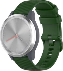 YONO Siliconen Sport Bandje 18mm - Horlogebandje geschikt voor Garmin Vivoactive 4S - Venu 2S - Vivomove 3S - Groen