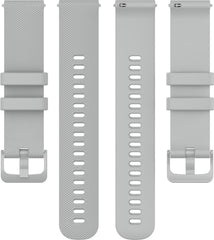 YONO Siliconen Sport Bandje 20mm - Horlogebandje geschikt voor Samsung Galaxy Watch 7 / 6 / 5 / Pro / 4 / 3 / Active 2 - Garmin Approach / Forerunner / Venu 2 Plus / SQ / Vivomove - Polar Ignite / Unite – Huawei - Grijs