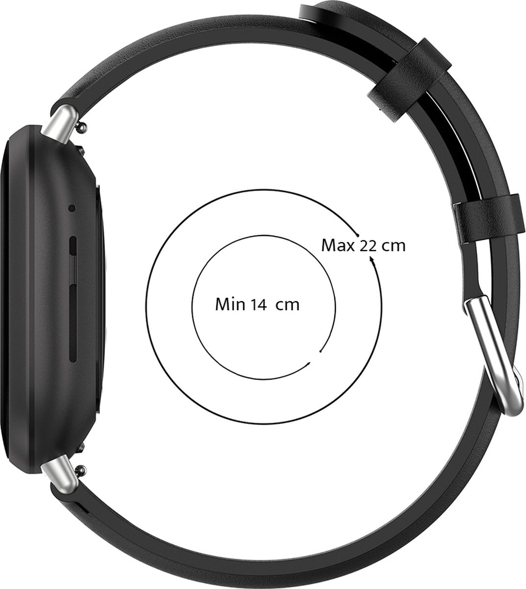 YONO Vacca Leer Bandje geschikt voor Fitbit Versa 3 / Sense - Leren Vervangende Horlogebandje Strap - Grijs