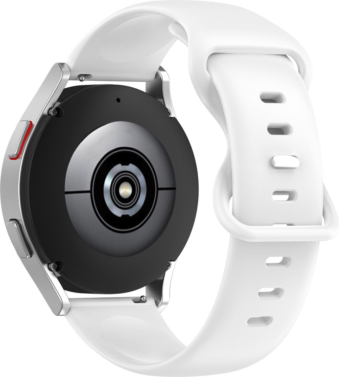 YONO Siliconen Soft Bandje 22mm - Horlogebandje geschikt voor Samsung Galaxy Watch 46mm / 3 (45mm) / Gear s3 - Polar Vantage M2 / Grit X - Huawei Watch GT 3 (pro) / 2 - Amazfit GTR - Wit - Large