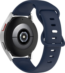 YONO Siliconen Soft Bandje 22mm - Horlogebandje geschikt voor Samsung Galaxy Watch 46mm / 3 (45mm) / Gear s3 - Polar Vantage M2 / Grit X - Huawei Watch GT 3 (pro) / 2 - Amazfit GTR - Donkerblauw - Large