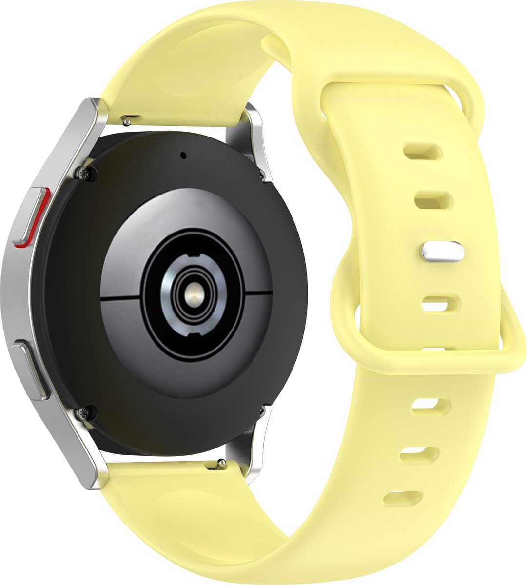 YONO Siliconen Soft Bandje 22mm - Horlogebandje geschikt voor Samsung Galaxy Watch 46mm / 3 (45mm) / Gear s3 - Polar Vantage M2 / Grit X - Huawei Watch GT 3 (pro) / 2 - Amazfit GTR - Lemon - Large