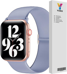 YONO Siliconen Stretch Bandje geschikt voor Apple Watch - 42 / 44 / 45 / 49 mm - Blauw