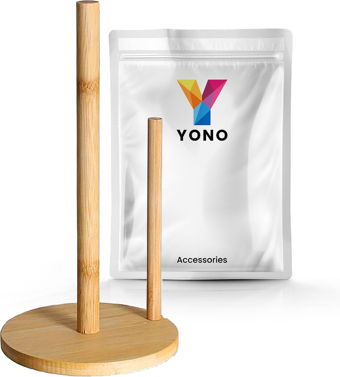 YONO Bamboe Keukenrolhouder Staand - Rollenhouder - Hout