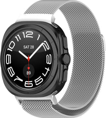 YONO Milanees Bandje geschikt voor Samsung Galaxy Watch Ultra (47mm) - Luxe Milanese Horlogebandje - Zilver