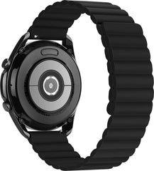 YONO Siliconen Link Bandje 20mm - Horlogebandje geschikt voor Samsung Galaxy Watch 7/6/5 / Pro / 4 / 3 / Active 2 - Polar Ignite / Unite – Zwart