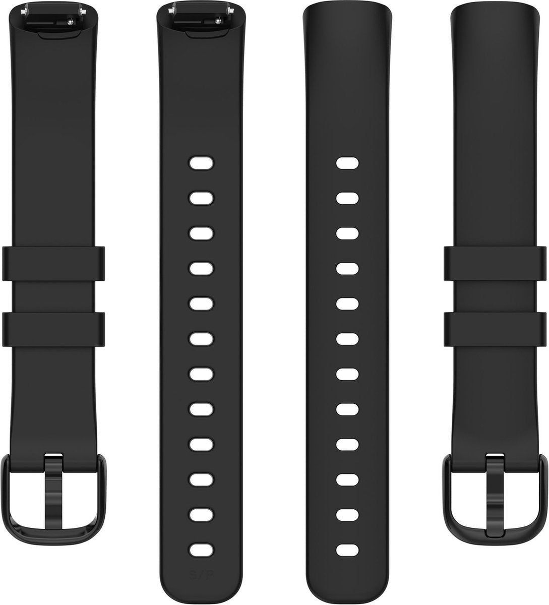 YONO Siliconen Bandje geschikt voor Fitbit Inspire 3 - Zwart - Small