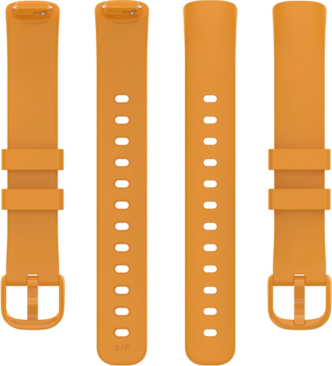 YONO Siliconen Bandje geschikt voor Fitbit Inspire 3 - Oranje - Small