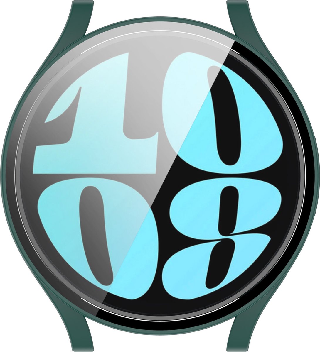 YONO Bumper geschikt voor Samsung Galaxy Watch 6 - 40mm - Screen Protector Hoesje - Full Cover Case - Donkergroen