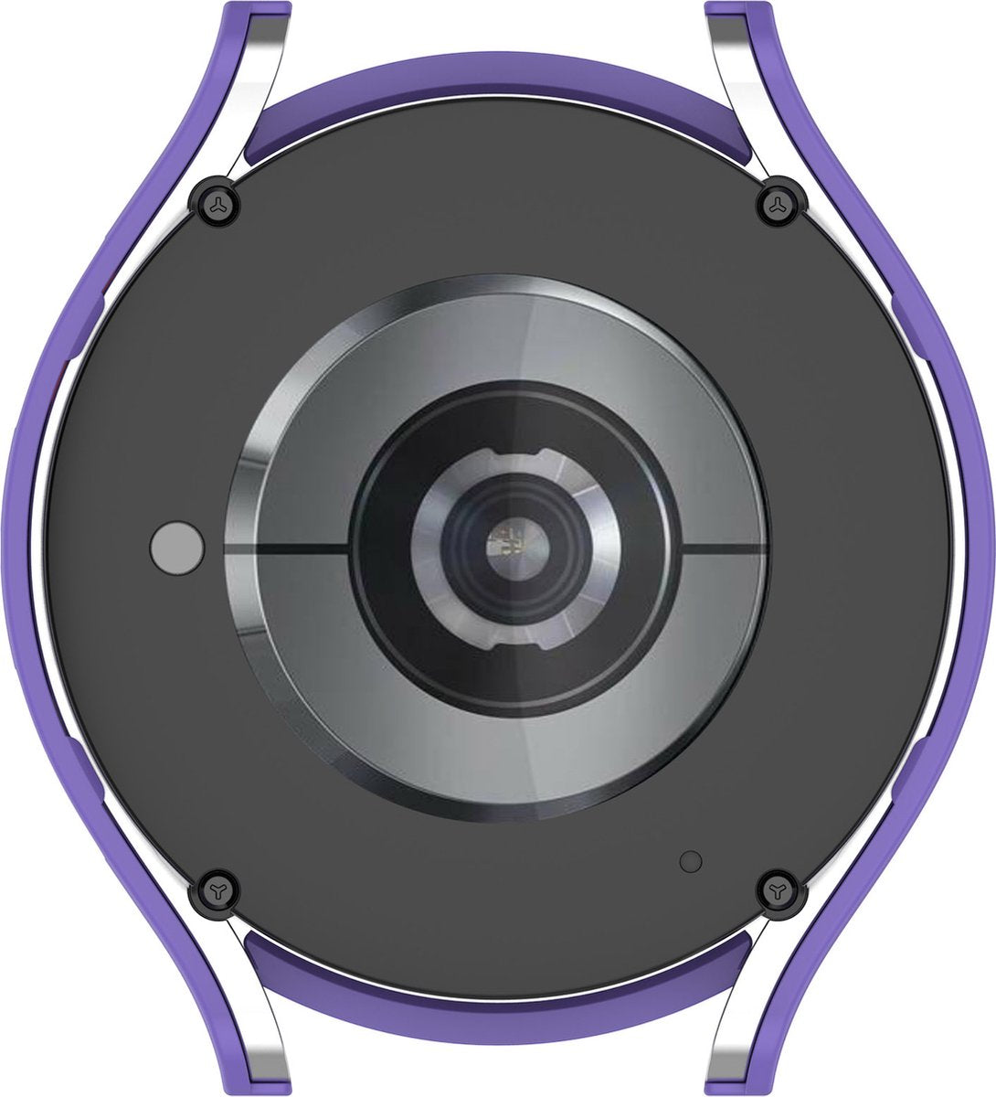 YONO Bumper geschikt voor Samsung Galaxy Watch 6 - 40mm - Screen Protector Hoesje - Full Cover Case - Lichtpaars