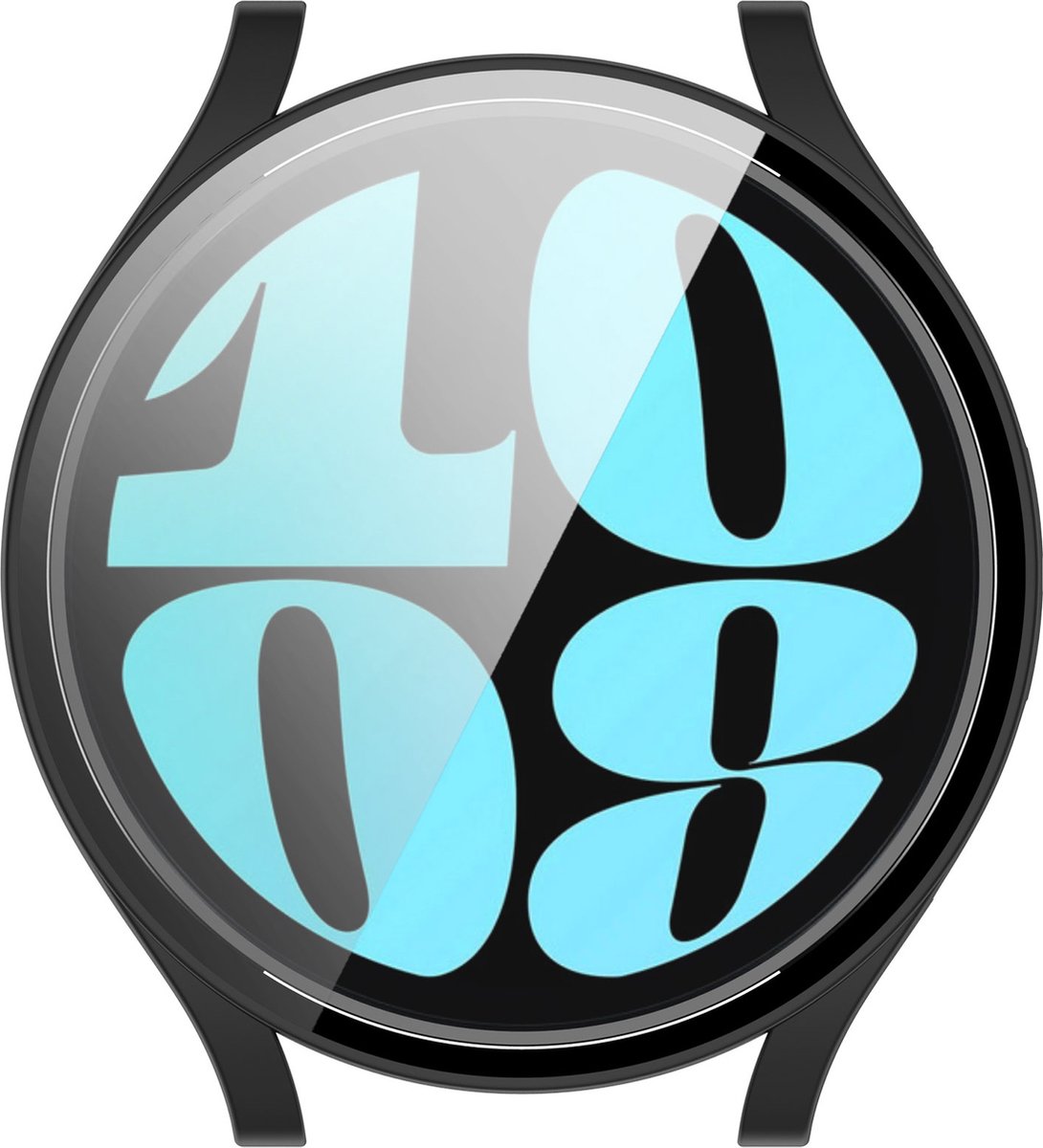 YONO Bumper geschikt voor Samsung Galaxy Watch 6 - 40mm - Screen Protector Hoesje - Full Cover Case - Zwart