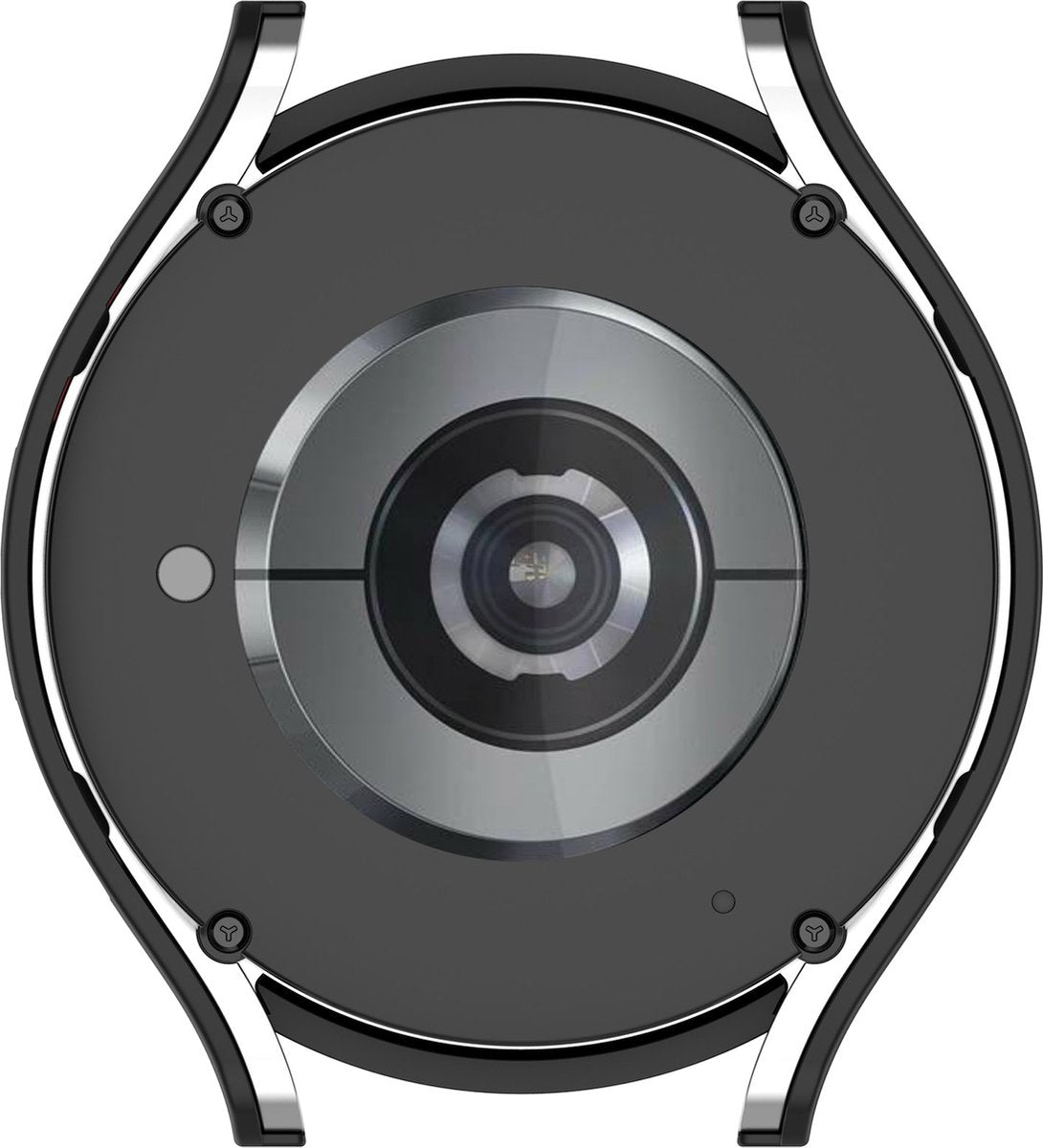 YONO Bumper geschikt voor Samsung Galaxy Watch 6 - 44mm - Screen Protector Hoesje - Full Cover Case - Zwart