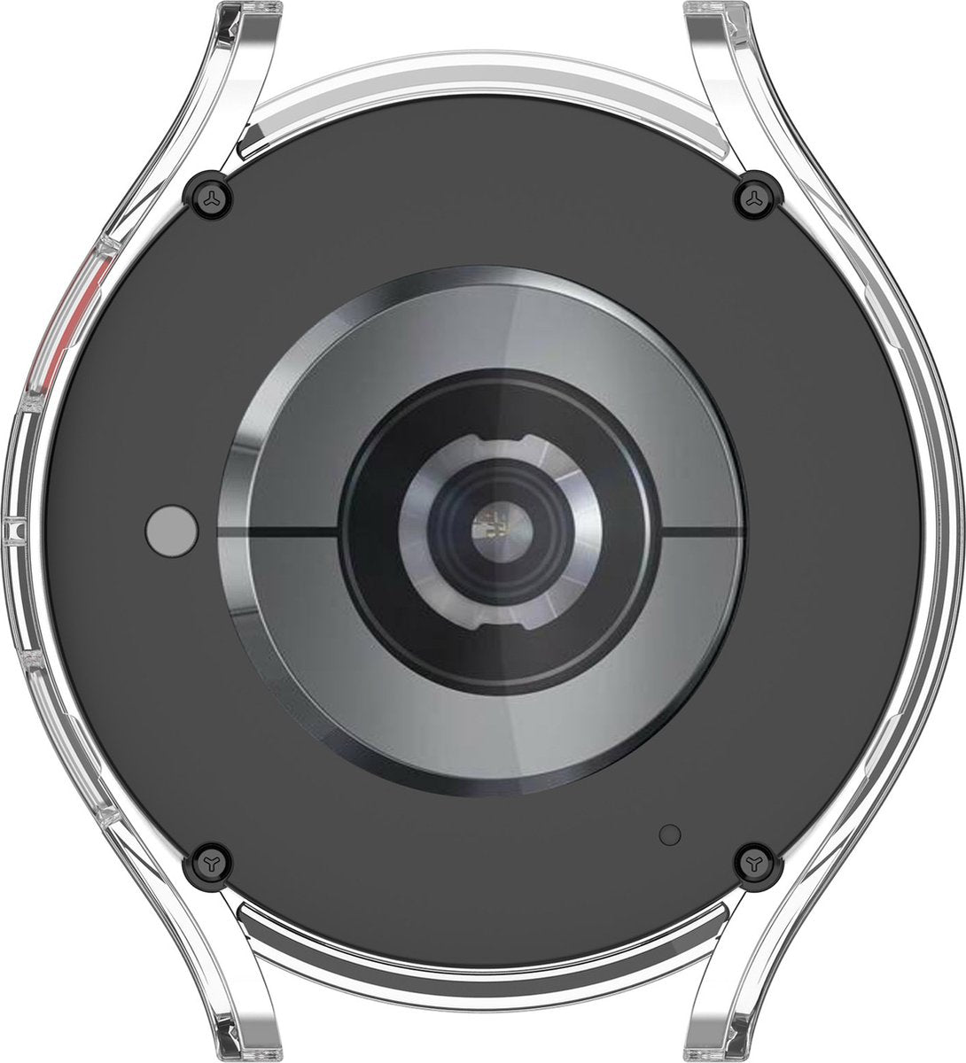 YONO Bumper geschikt voor Samsung Galaxy Watch 6 - 44mm - Screen Protector Hoesje - Full Cover Case - Transparant