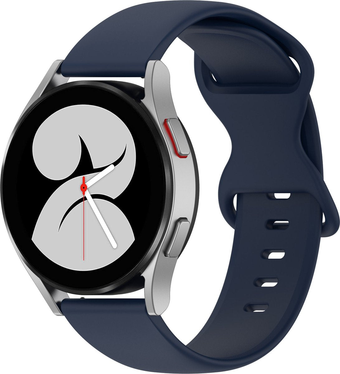 YONO Siliconen Soft Bandje 22mm - Horlogebandje geschikt voor Samsung Galaxy Watch 46mm / 3 (45mm) / Gear s3 - Polar Vantage M2 / Grit X - Huawei Watch GT 3 (pro) / 2 - Amazfit GTR - Donkerblauw - Small