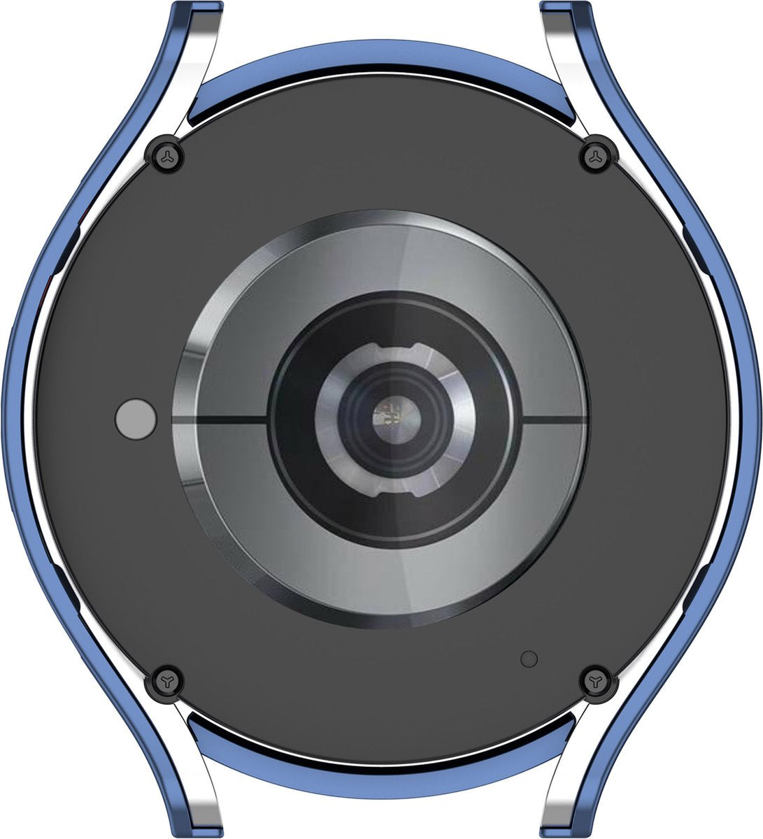 YONO Bumper geschikt voor Samsung Galaxy Watch 6 - 40mm - Screen Protector Hoesje - Full Cover Case - Lichtblauw