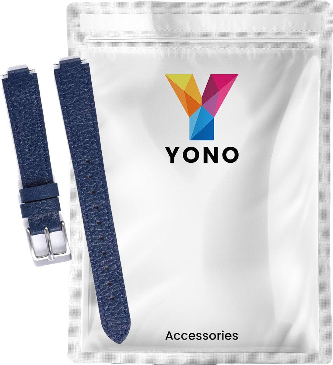 YONO Leer Bandje geschikt voor Fitbit Inspire 3 - Vervangende Lederen Armband - Donkerblauw