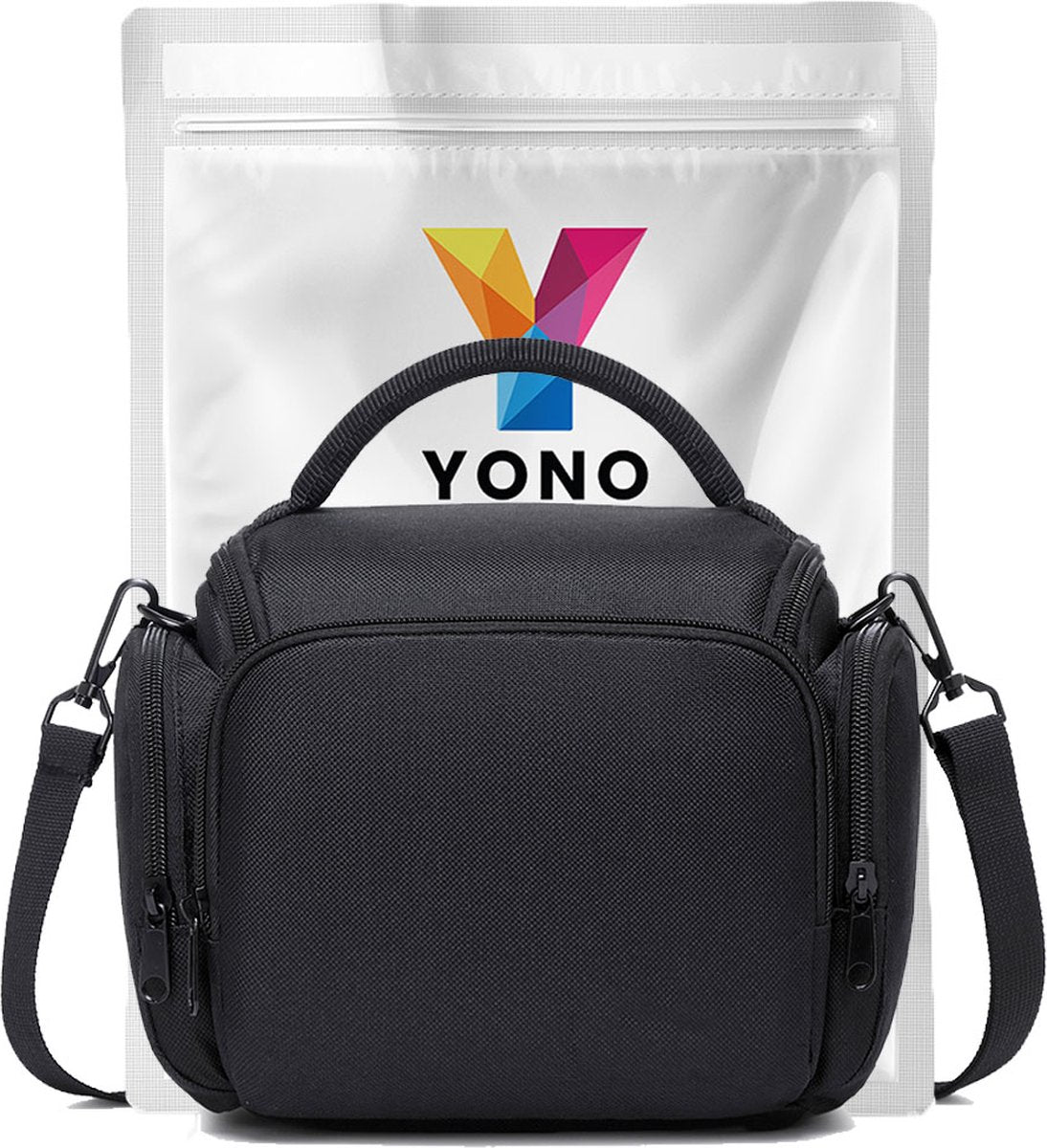 YONO Cameratas Spiegelreflexcamera Large – geschikt voor Nikon / Canon / Sony / DSLR Camera – Luxe Foto Tas - Schoudertas - Case - Zwart