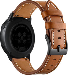 YONO Leer Bandje 20mm - Luxe Leren Horlogebandje geschikt voor Samsung Galaxy Watch 7 / 6 / 5 / Pro / 4 / 3 / Active 2 - Polar Ignite / Unite – Huawei - Bruin
