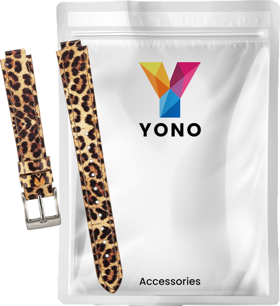 YONO Leer Bandje geschikt voor Fitbit Inspire 3 - Vervangende Lederen Armband - Leopard