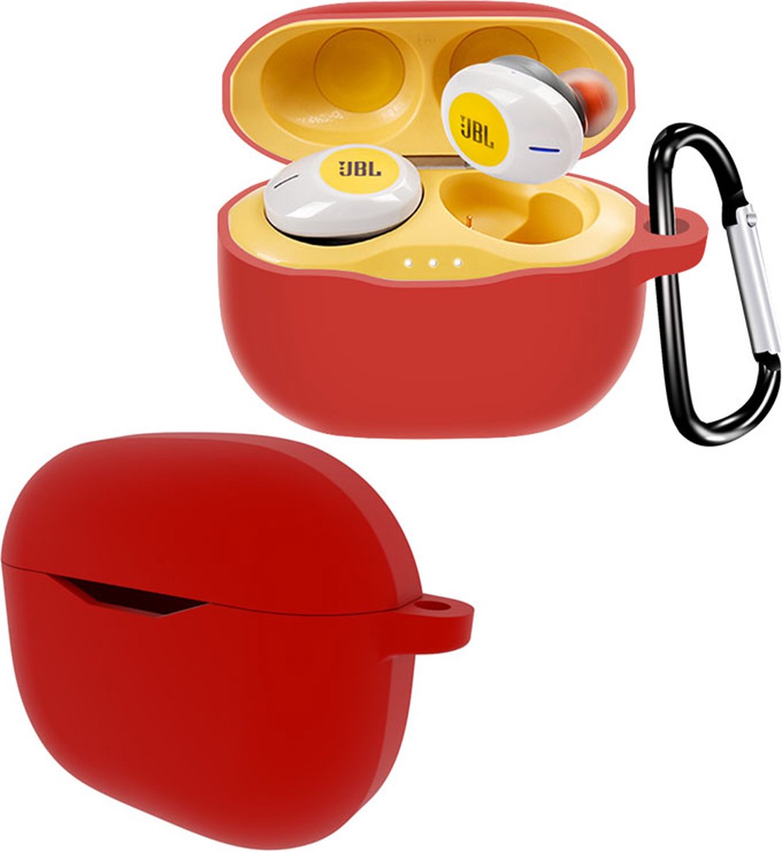 YONO Hoesje geschikt voor JBL Tune 125TWS – Siliconen Case – Rood